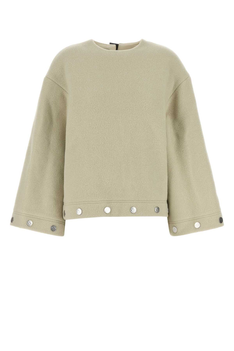 Sand wool blend oversize Anwen blouse