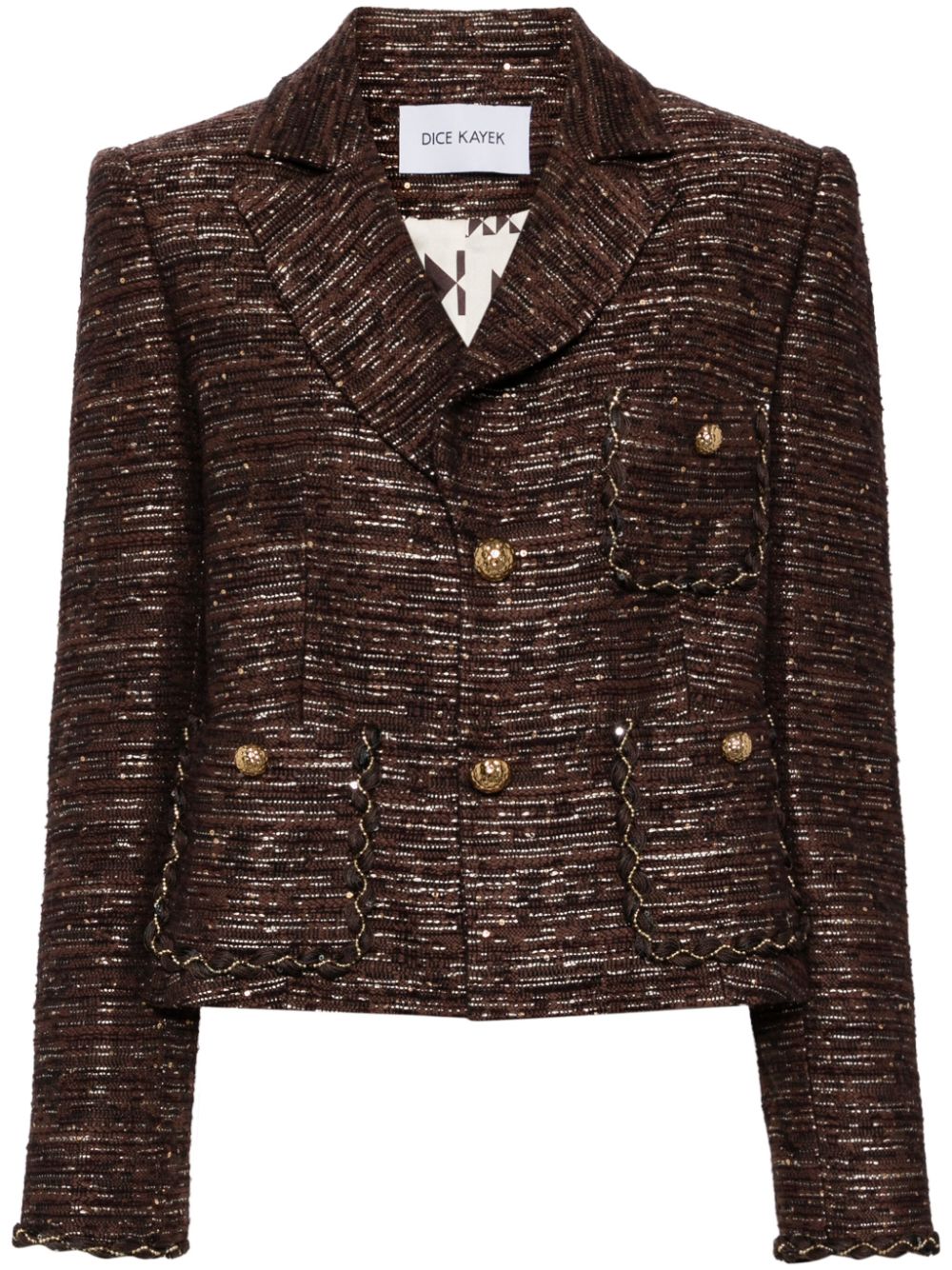 Tweeded blazer - Brown