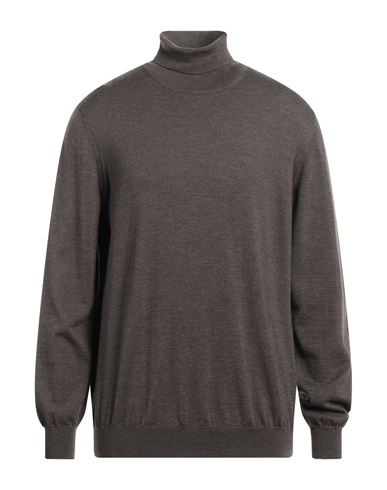 Man Turtleneck Khaki Size 48 Virgin Wool