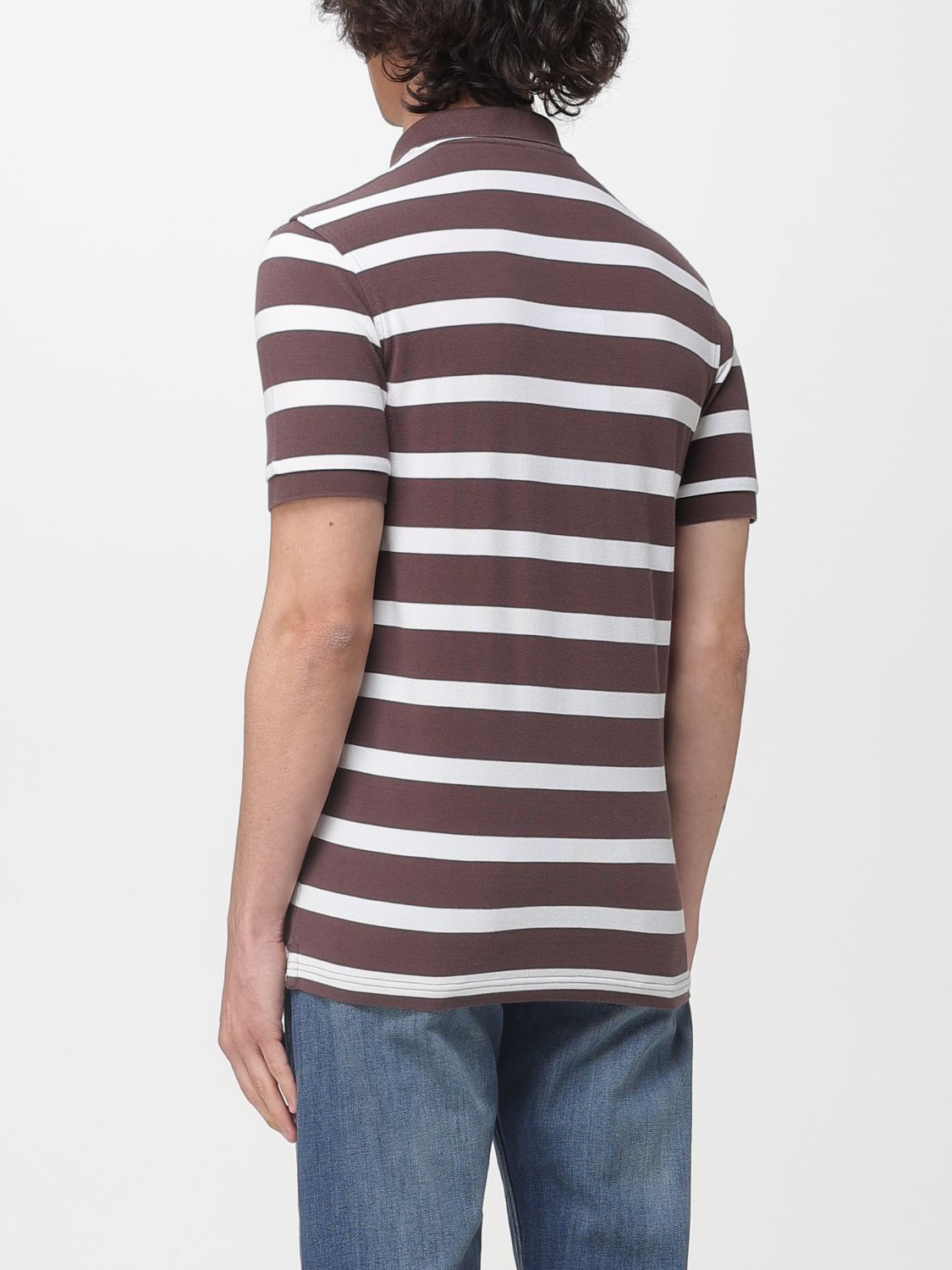 Polo Shirt Men color Brown