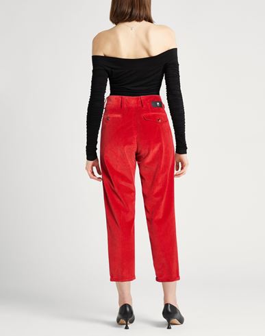 Woman Pants Brick Size 29 Cotton, Elastane