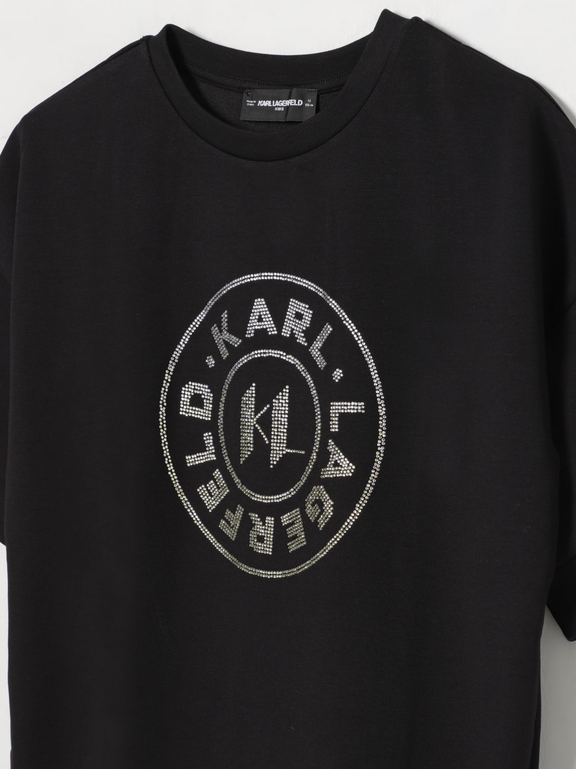 Logo-print T-shirt dress - Black