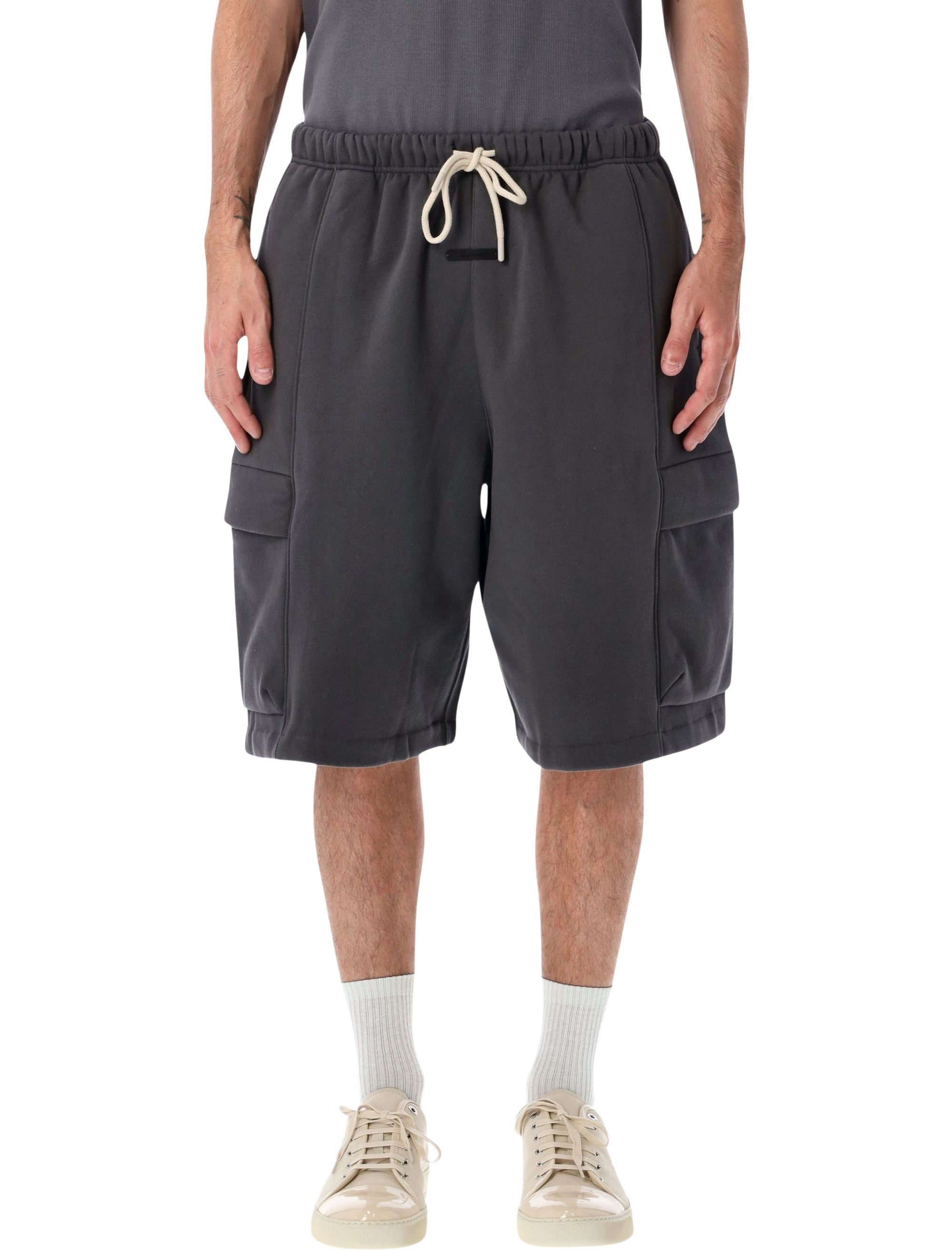 Fear of God Essentials Core Fleece Cargo Basketball Shorts with Wide-Leg Fit