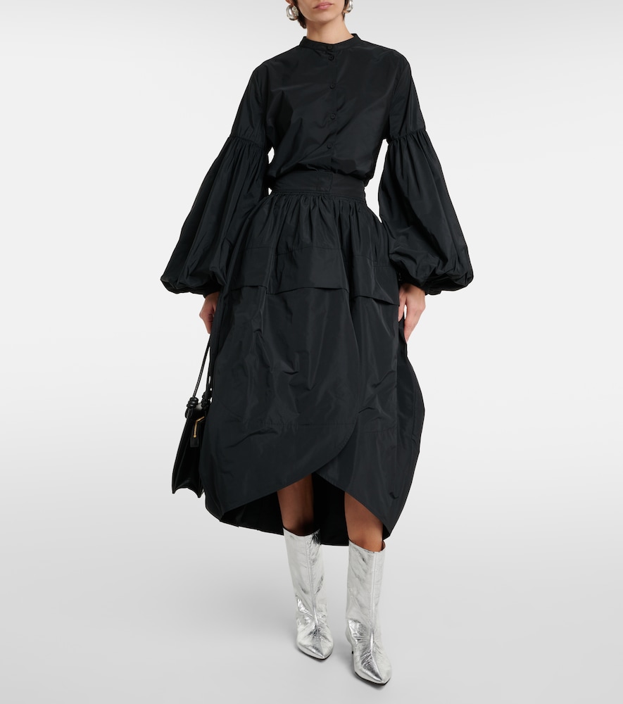 Puff-sleeve blouse