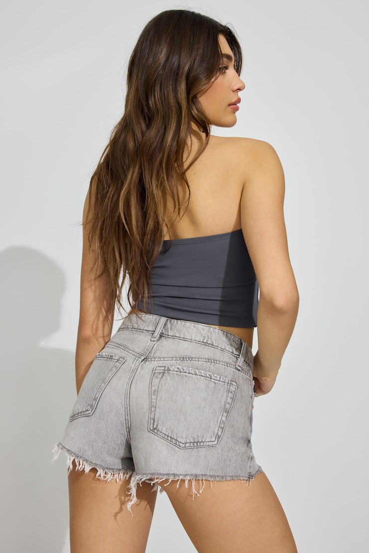 Denim Festival Shorts - Black - Women Clothing