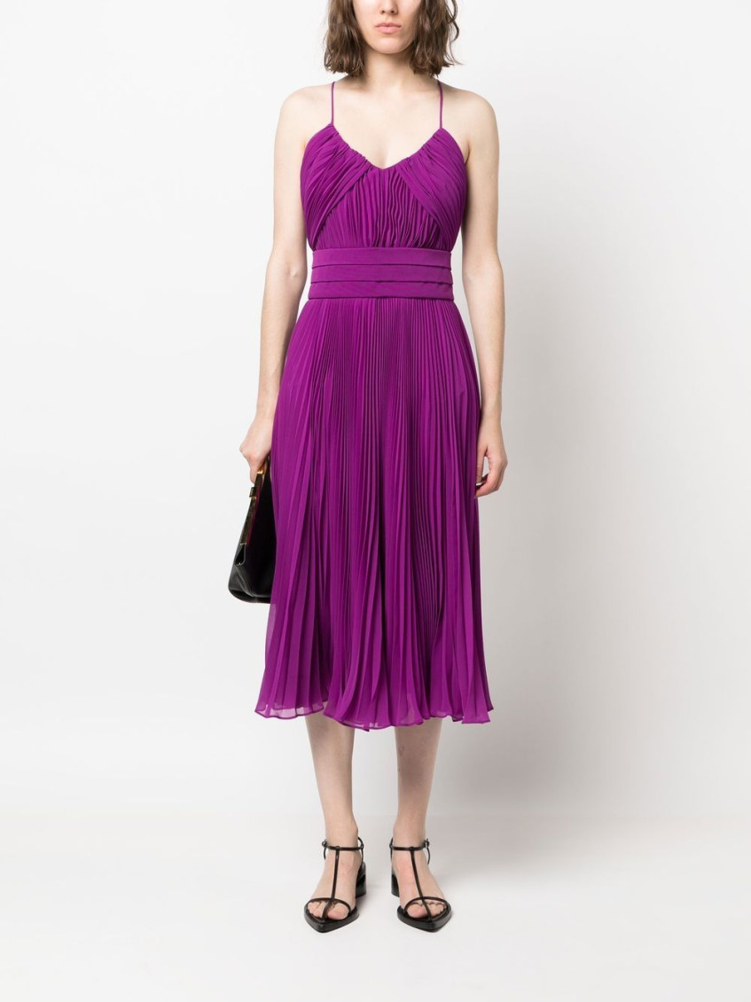 - Pleated Midi Dress