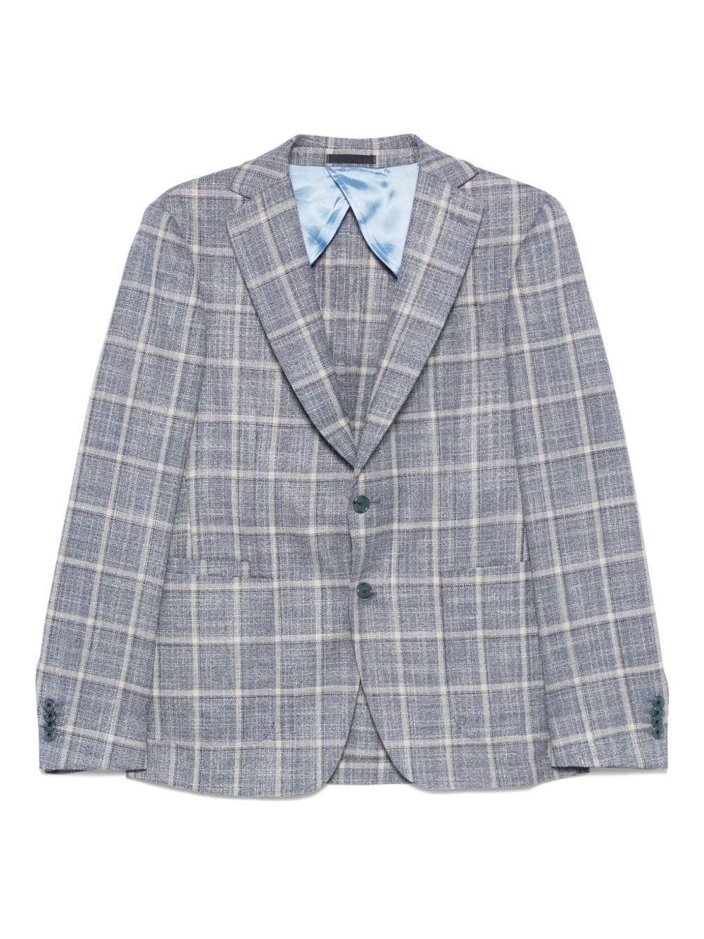 Wool-blend blazer - Blue