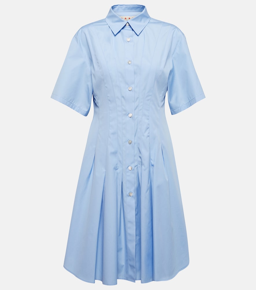 Cotton poplin shirt dress