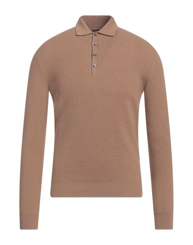 Man Sweater Camel Size 40 Cashmere