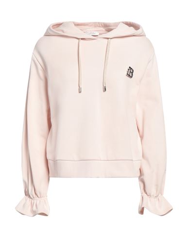 Woman Sweatshirt Light pink Size L Cotton