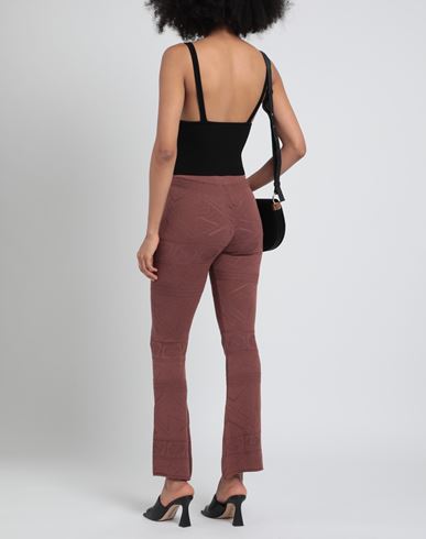 Akep Woman Pants Chocolate brown Size 4 Viscose, Polyester