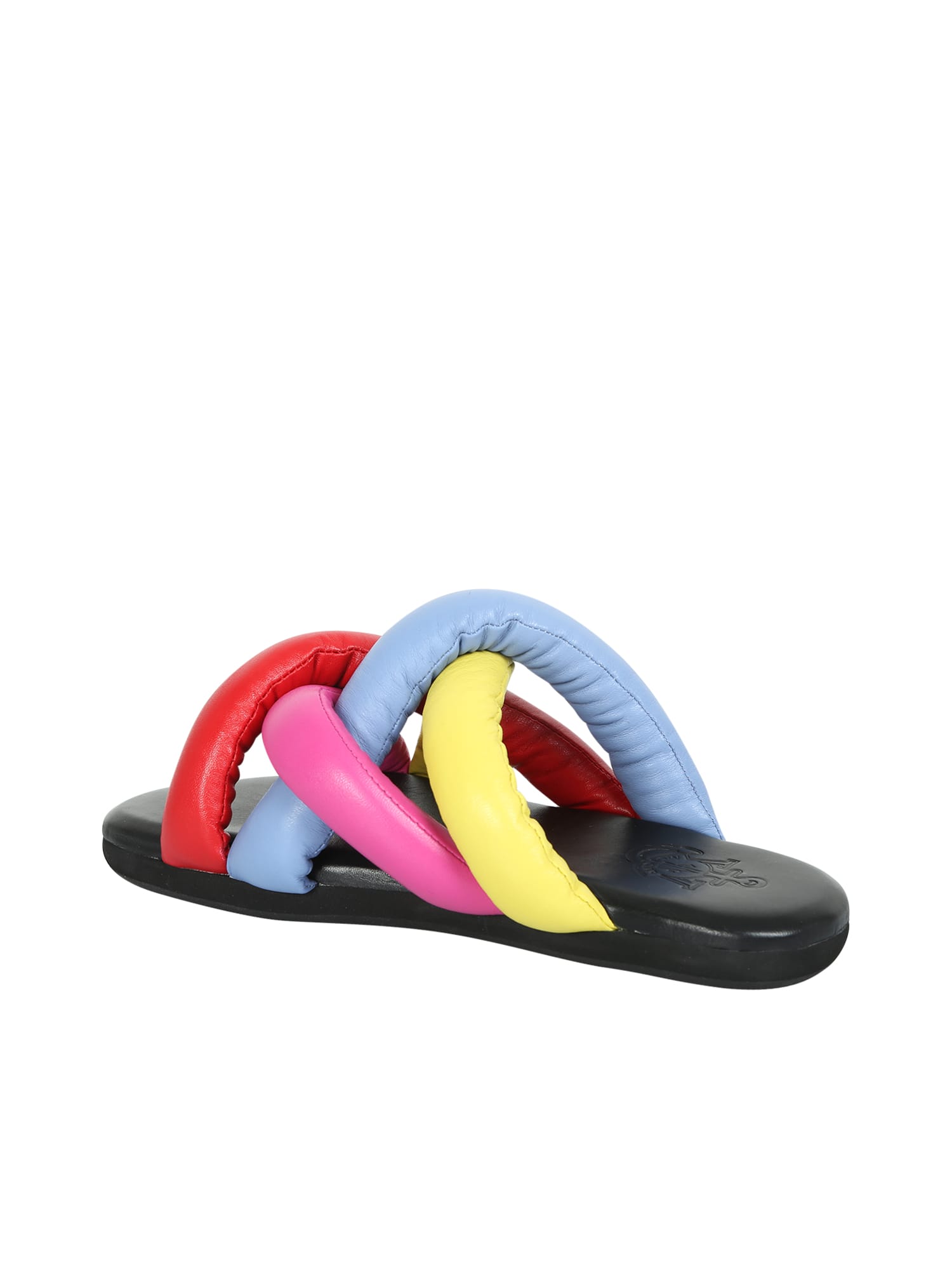 A Statement Shoe For Women, The Jbraided Nappa Leather Sliders From The 1 Moncler Jw Anderson Collection Add A Touch Of Whimsy To Looks.