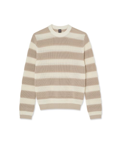 Striped Crewneck_Beige