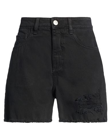 Woman Denim shorts Black Size 24 Cotton
