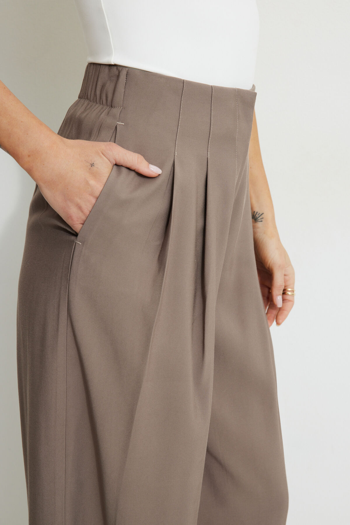 Pleated Wide Leg Pants
