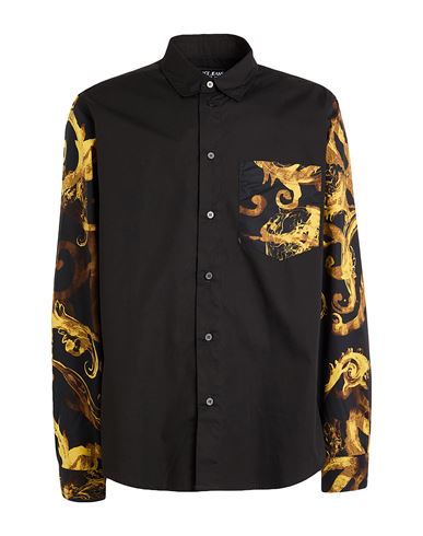 Versace Jeans Couture Man Shirt Black Size 34 Cotton