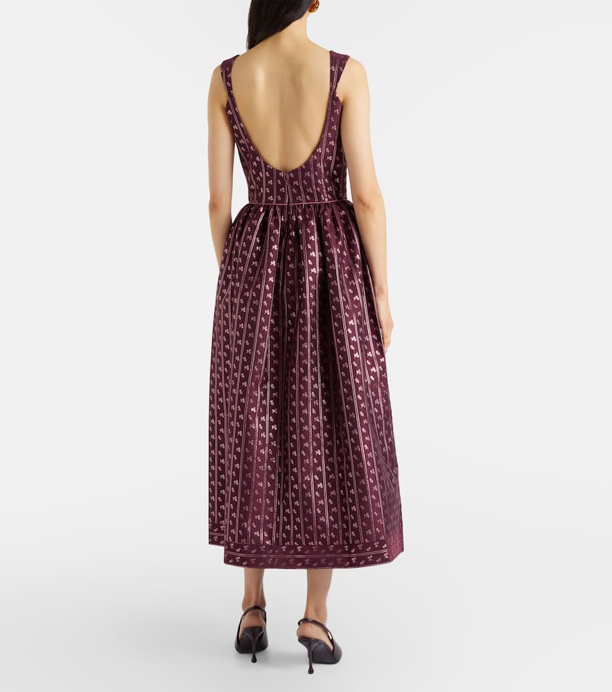 Apple bow-detail bustier dress