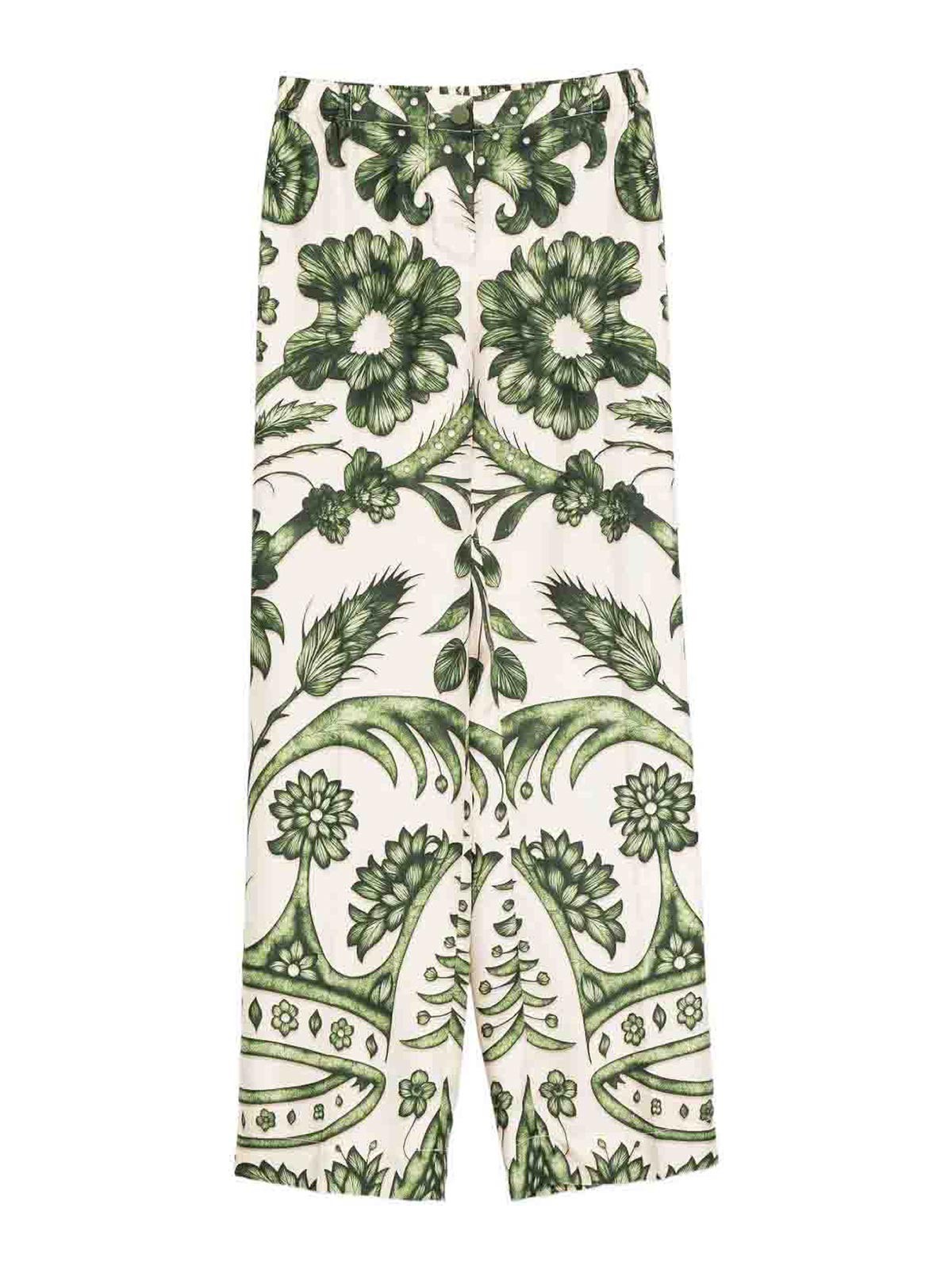 F. R.S For Restless Sleepers Printed Silk Trousers