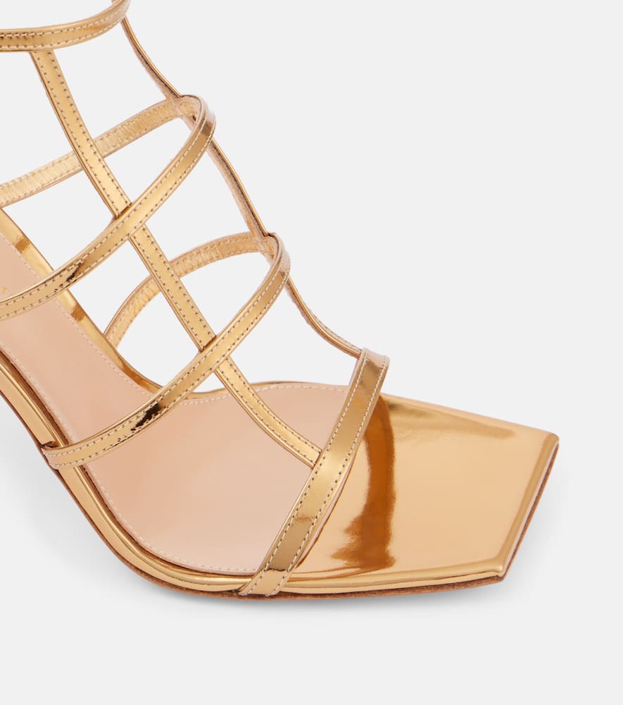Mondry metallic leather sandals