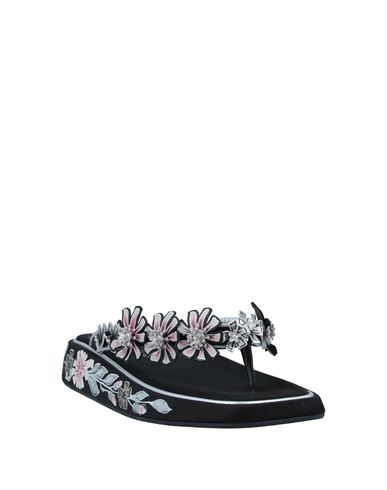 Woman Toe strap sandals Black