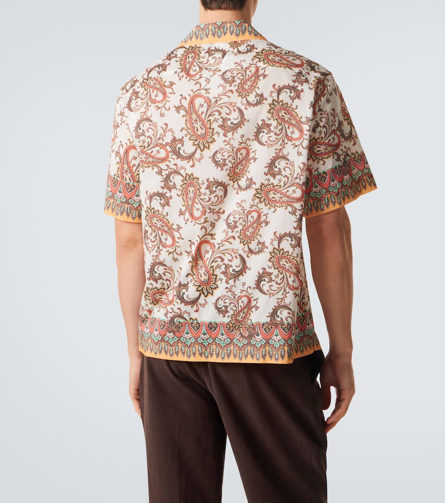 Paisley cotton bowling shirt