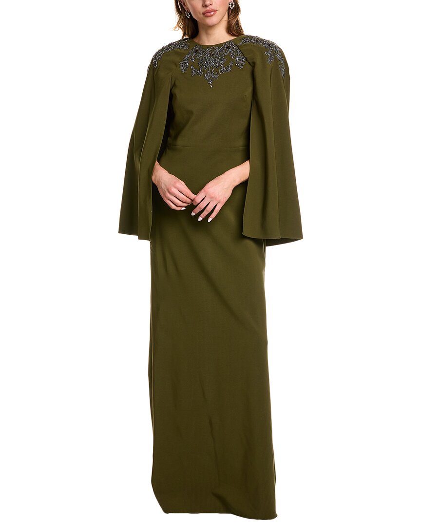 Marchesa Notte Crepe Maxi Dress