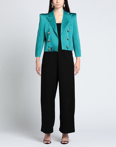 Woman Blazer Deep teal Size 8 Polyamide, Elastane