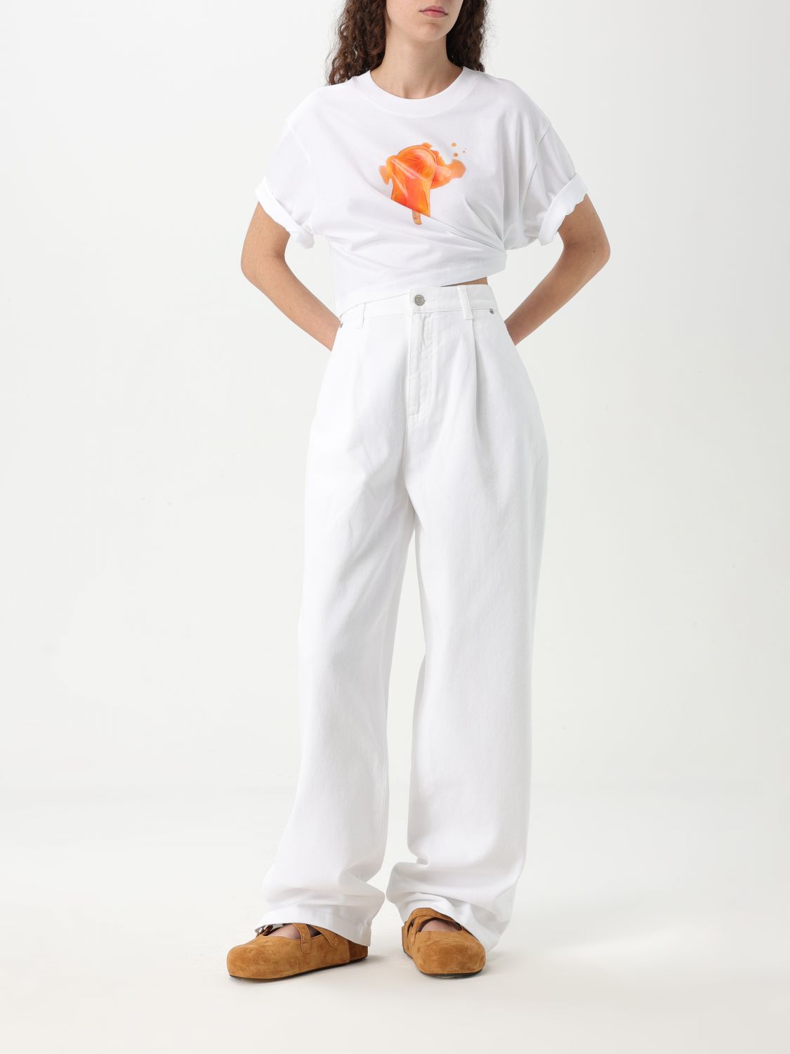 Pants Woman color White