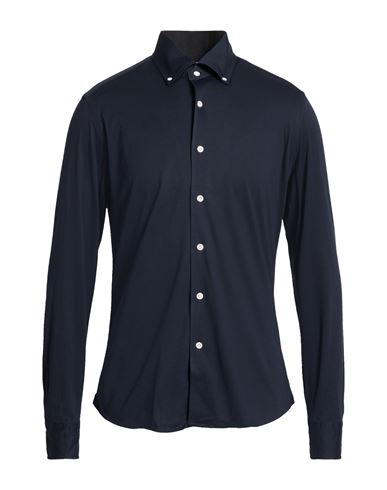 Man Shirt Midnight blue Size 15 Cotton