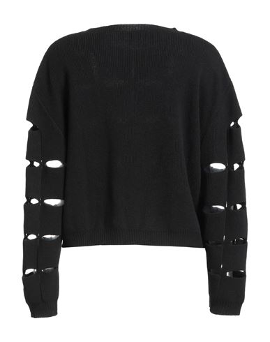 Woman Sweater Black Size L Virgin Wool