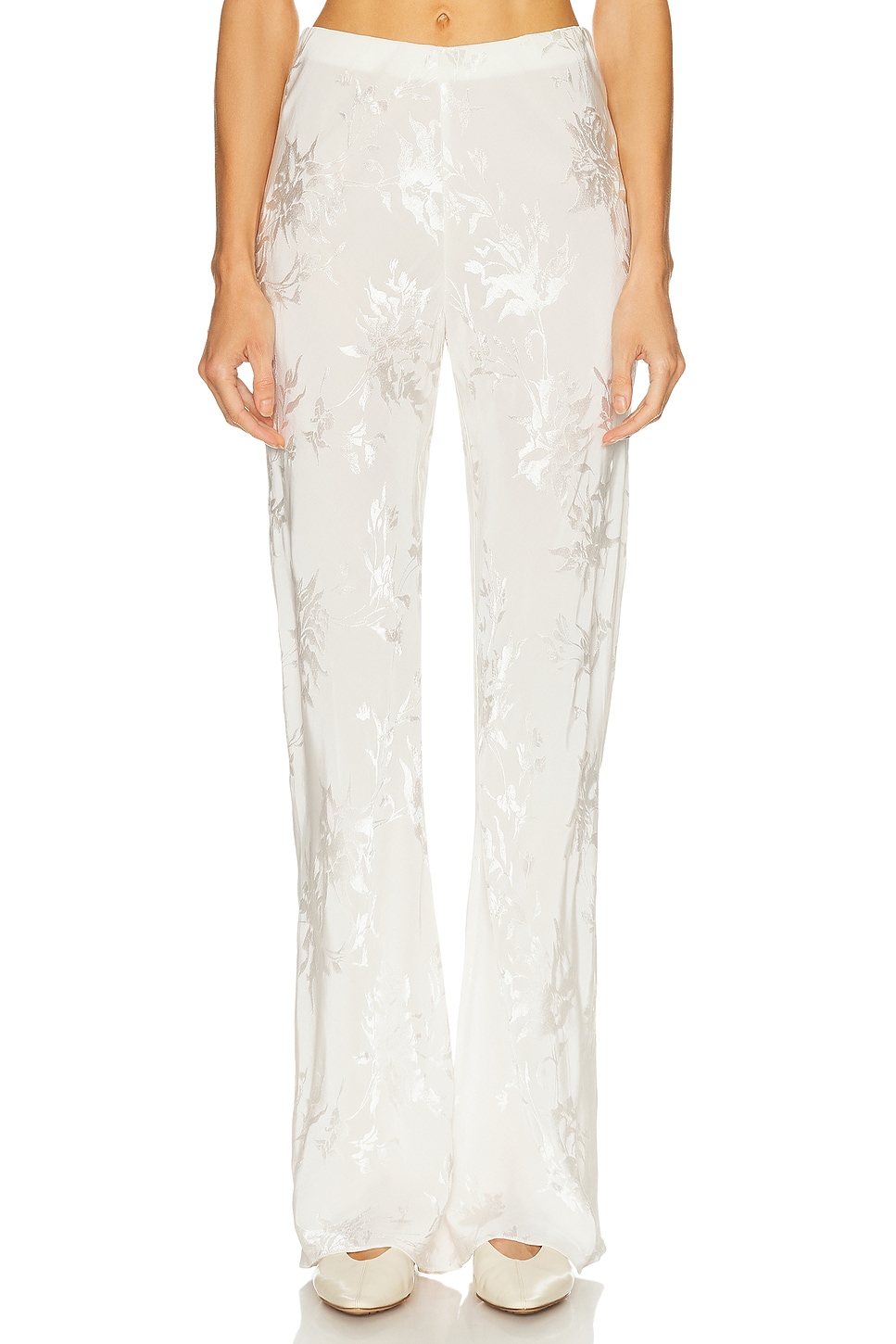 HEMANT AND NANDITA Bias Pant in Ivory - Ivory. L also in