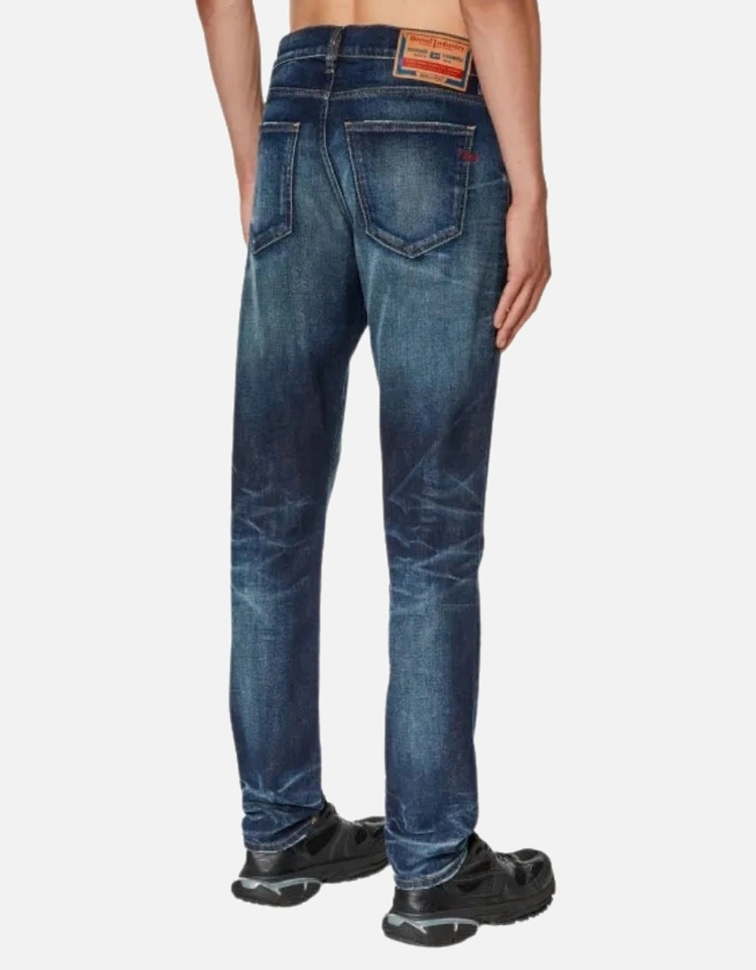 Men's Diesel 2019 D-Strukt Dark Blue Distressed Wash Jeans - Size: 30/32