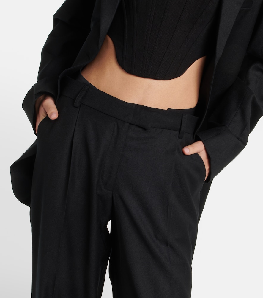 Conso low-rise wide-leg wool pants