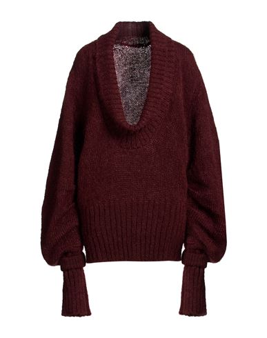 Woman Turtleneck Burgundy Size XS Mohair wool, Polyamide