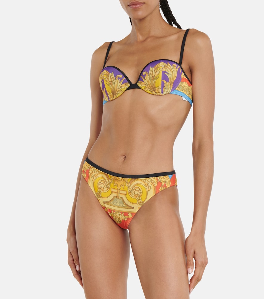 Printed balconette bikini top