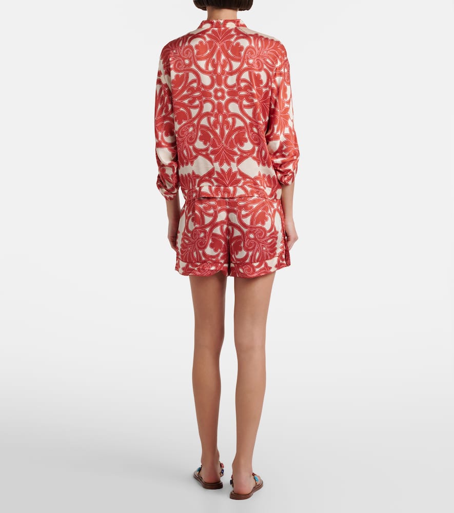 Isabelle printed high-rise shorts