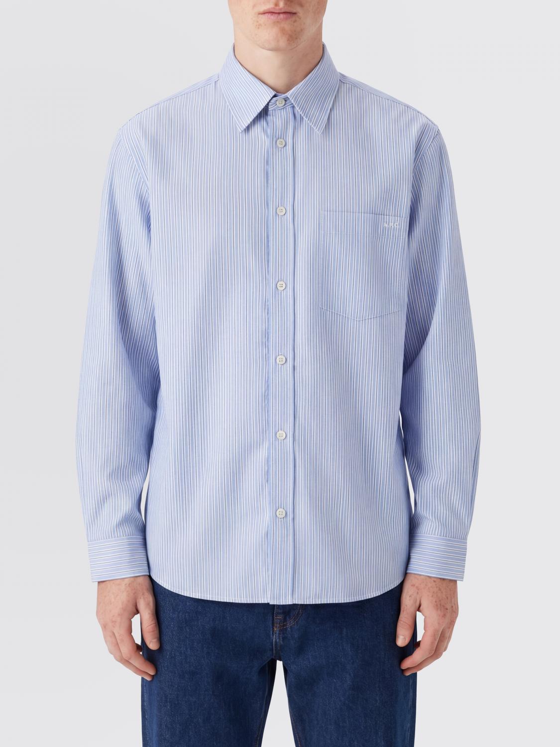 A. P.C. Shirt Men color Blue