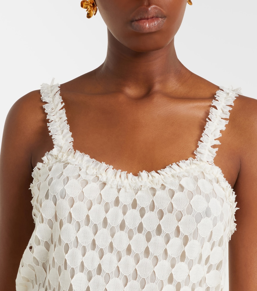Francoise lace cotton-blend top