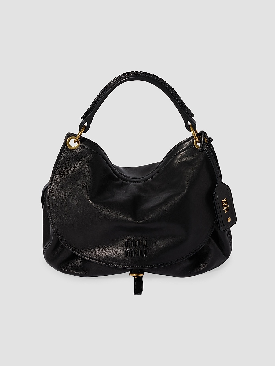 Women's Rendezvous Leather Hobo Bag - Black
