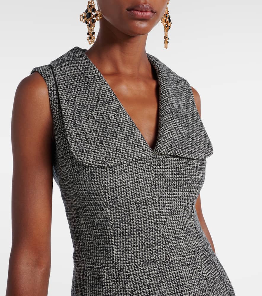 Wool-blend midi dress