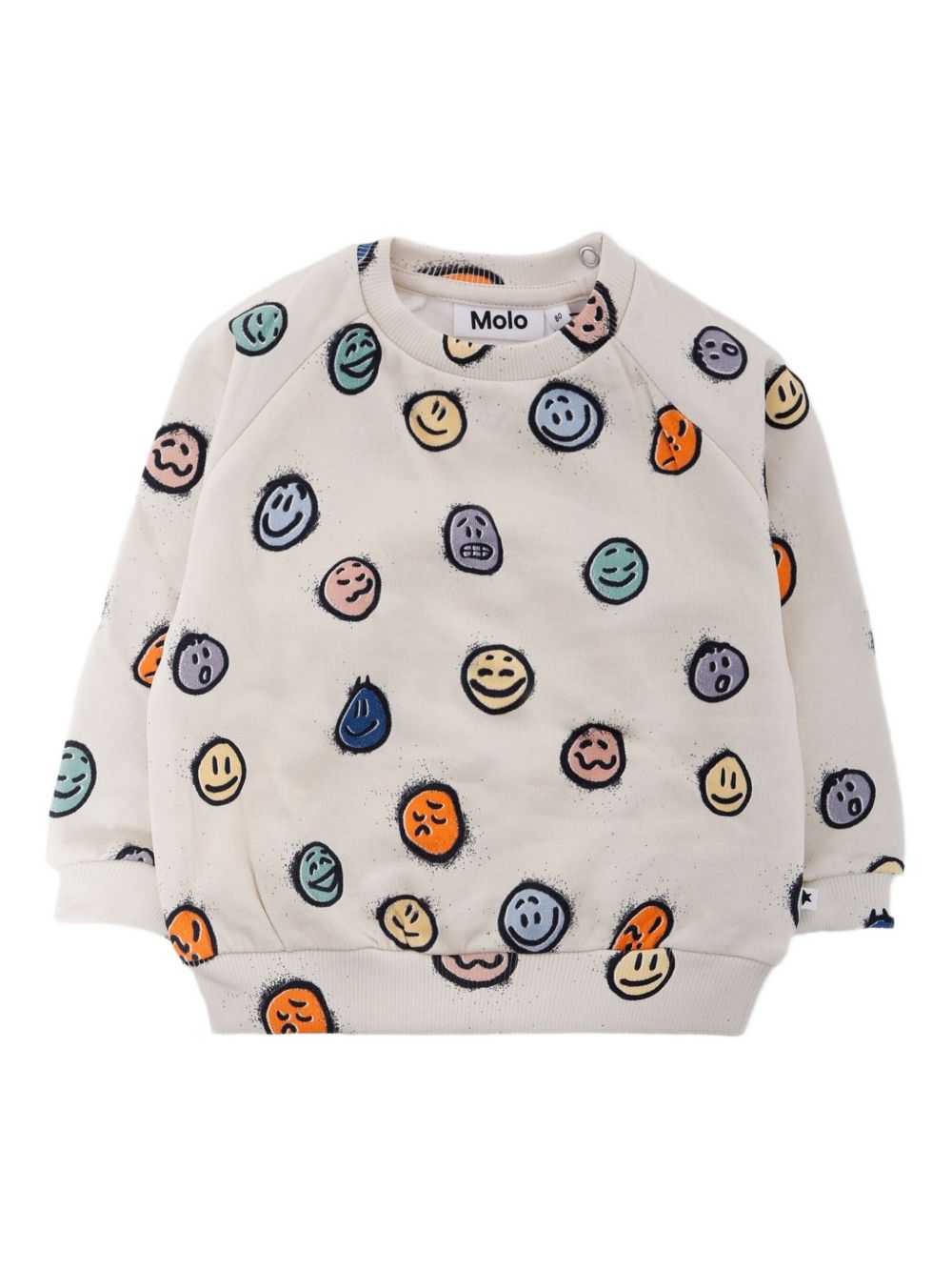 Smiley-face sweatshirt - Neutrals