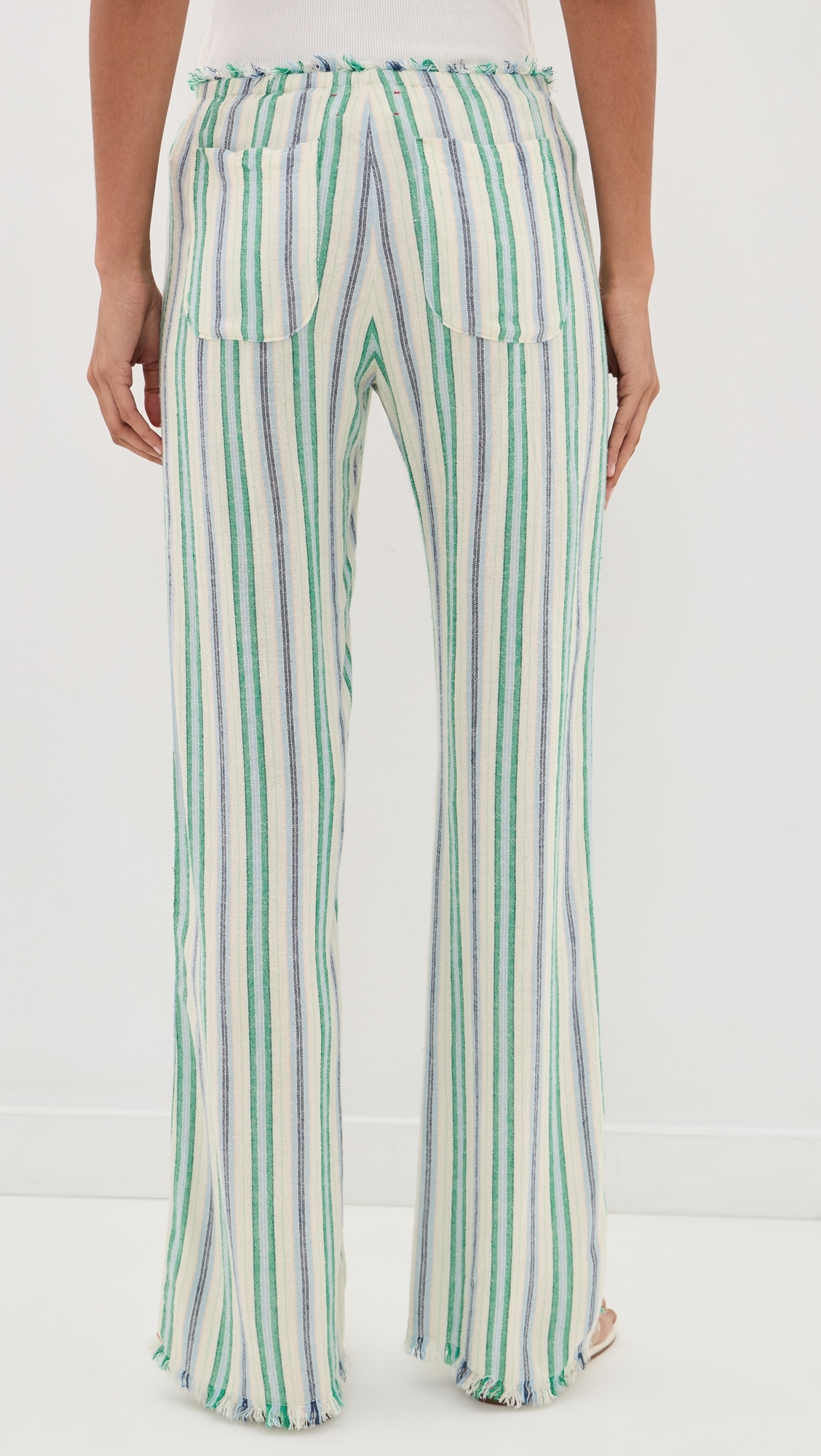 Joseph Pants Blue Moss Stripe