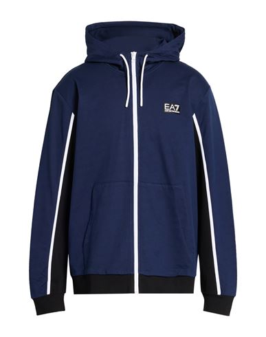 Man Sweatshirt Navy Size 3XL Cotton