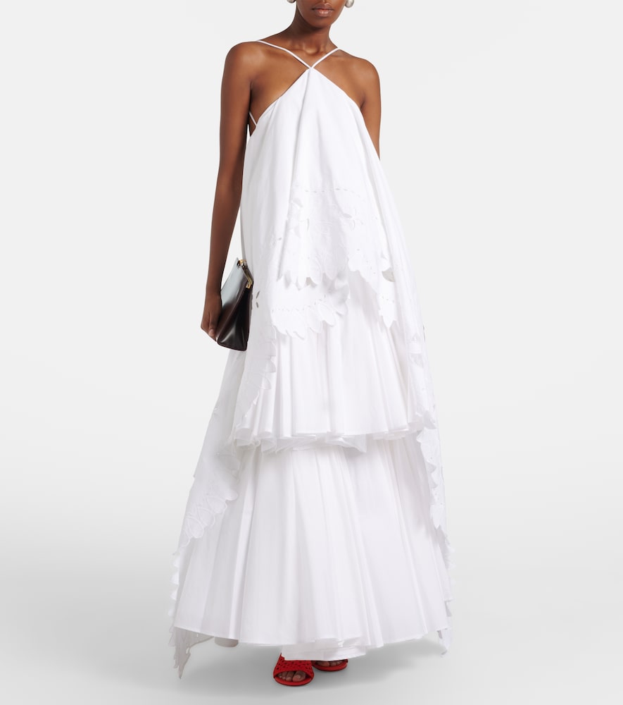 Provençale tiered cotton poplin gown
