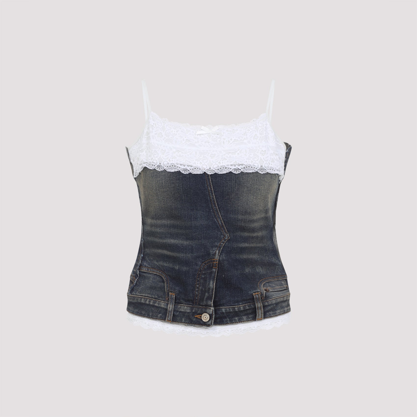 Patched Cotton Top