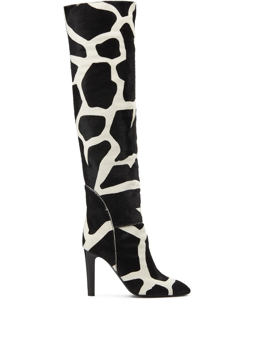 Giraffe print boots - Black