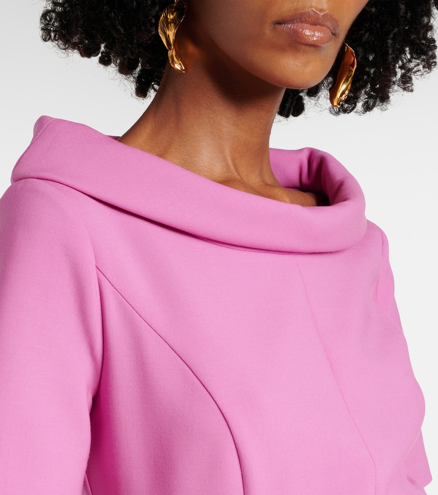 Wool-blend midi dress