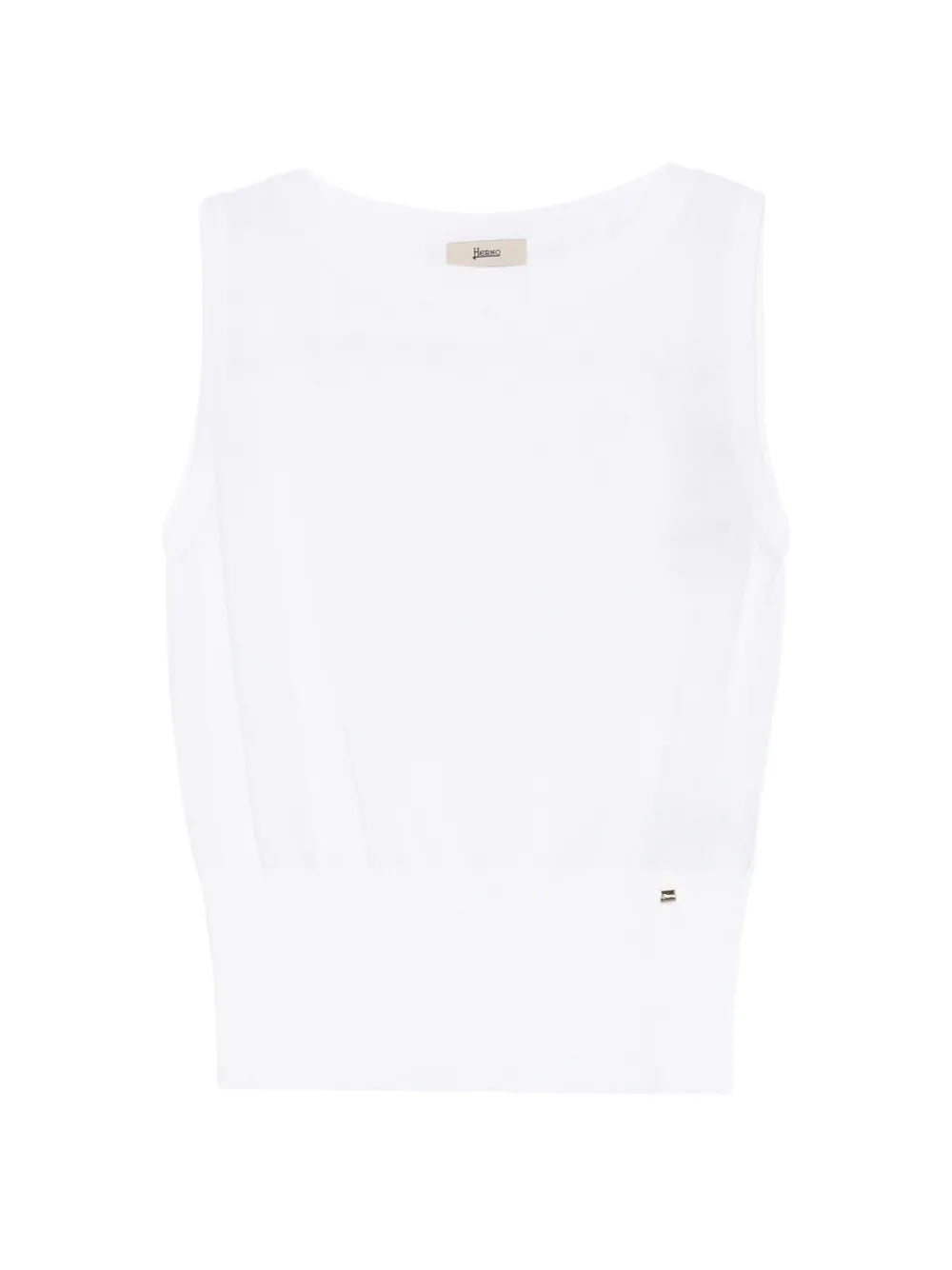 Ribbed Cotton Tank Top — White