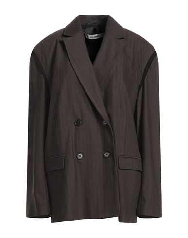 Woman Blazer Chocolate brown Size S Recycled polyester, Viscose, Elastane