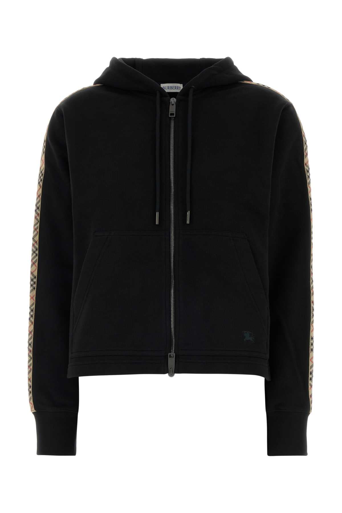 Check Stripe Sweatshirt — Black